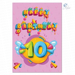 Happy Birthday Cards 10th year 12 pcs