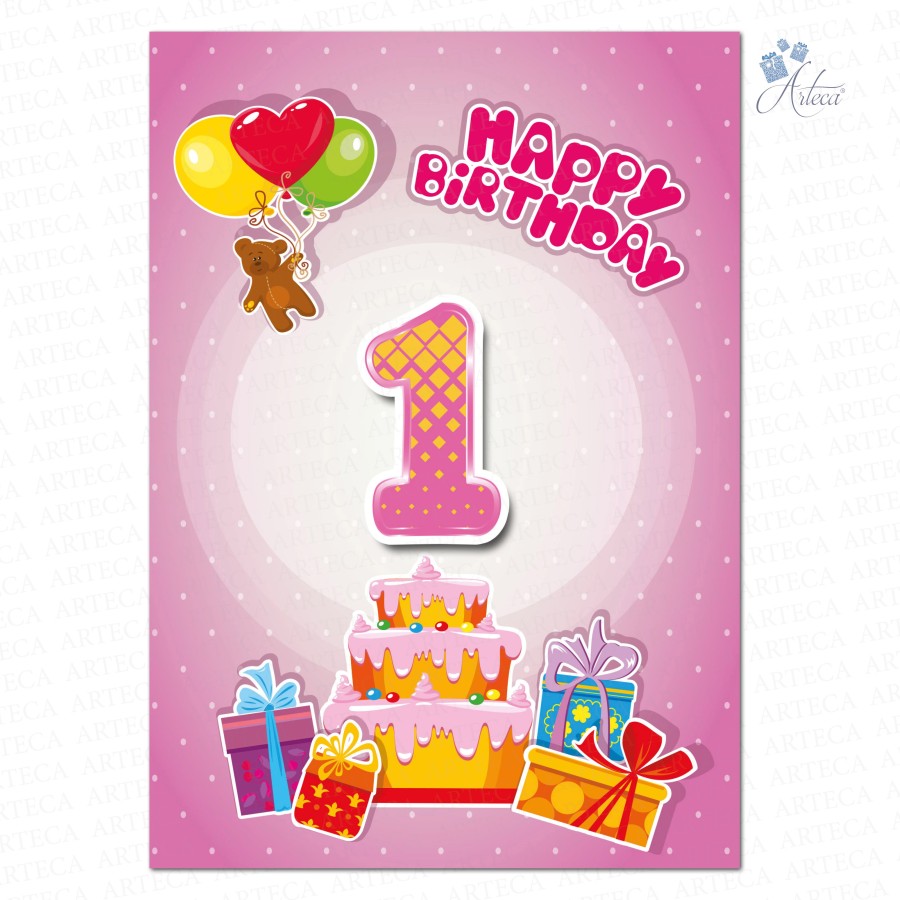 Happy Birthday Cards 1th year 12 pcs