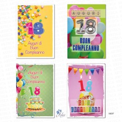 Happy Birthday Greeting Cards 18 years pcs. 12