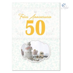 Biglietti Augurali Anniversario 50° Matrimonio pz 12