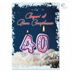 Happy Birthday Greeting Cards 40 years pcs. 12