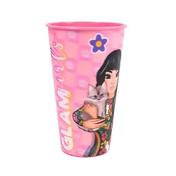 Glam Girls Team bicchiere in plastica effetto 3D da 480 ml