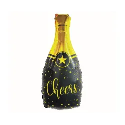 Festeggia B&C Champagne Cheers Palloncino Foil Bottiglia di Champagne 76 cm