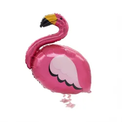 Palloncino foil da passeggio Fenicottero Rosa 83 cm