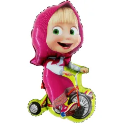 Palloncino foil Masha e Orso Biking 99 cm