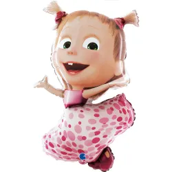 Palloncino foil Masha e Orso Pois 104 cm