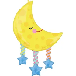 Palloncino foil Arcobaleno Luna e Stelle 96 cm