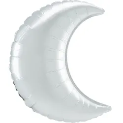 Palloncino foil Mezzaluna Bianco Satinato 89 cm