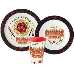 Stranger Things Upside Down set piatti, set in plastica per microonde, tazza 260 ml