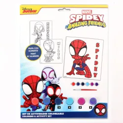Spiderman Spidey Friends dipinge con i numeri impostati