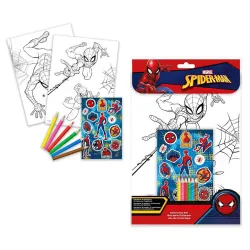 Libro da colorare Spiderman Web-Slinger + set di adesivi