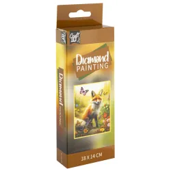 Animali Craft Pittura con diamanti Volpe 18x14 cm