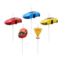 Candele per torta Car Racing Racing, set candele 5 pz