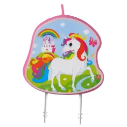 Tortagyertya Unicorno Arcobaleno 9 cm