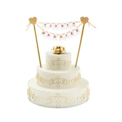 Decorazione torta nuziale Just Married 25 cm