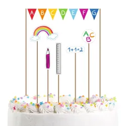 Decorazione torta My School Start School Start 20 cm