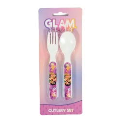 Set posate in plastica Glam Girls Team - 2 pezzi