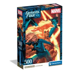 Un Fantasztikus 4-es Flame Puzzle compatto da 500 pezzi Clementoni
