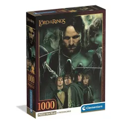 Il Signore degli Anelli Aragorn e Hobbit Puzzle compatto da 1000 pezzi Clementoni