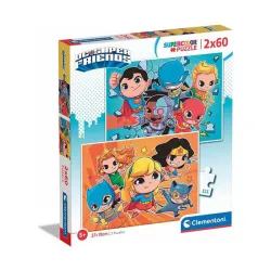 Puzzle Jusice League Mini Friends DC Super Hero 2x60 pezzi Clementoni