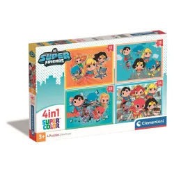 Jusice League Mini-mates DC Super Hero Puzzle 4 in 1 Clementoni