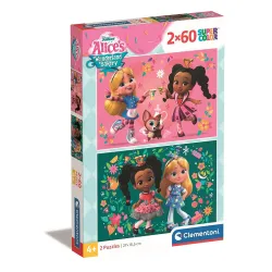Il Paese delle Meraviglie di Alice Bakery Flowers Puzzle Disney 2x60 pezzi Clementoni