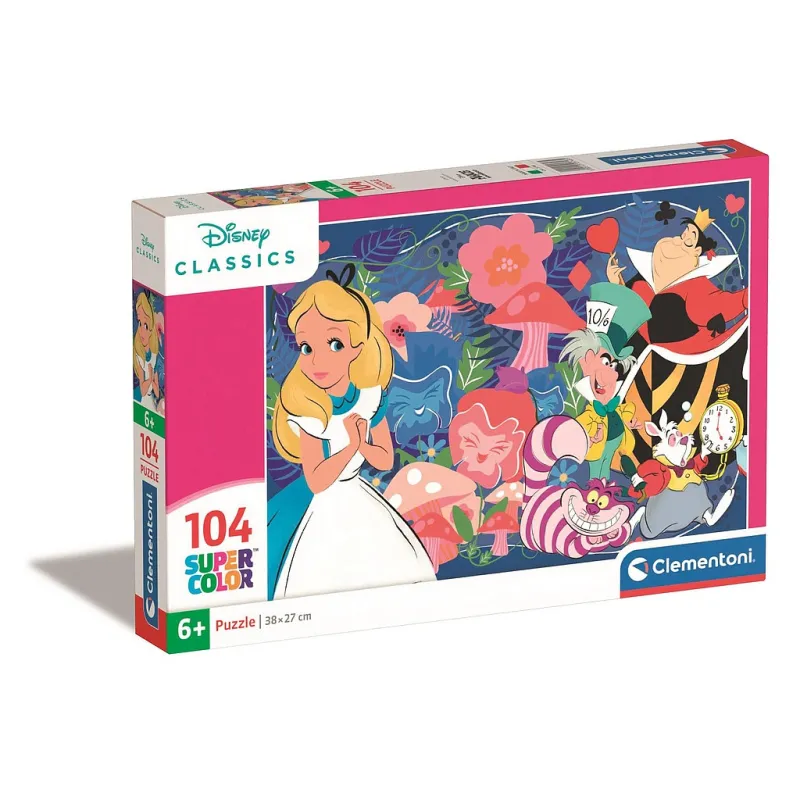 Le Avventure di Alice nel Paese delle Meraviglie Looking Glass Disney Puzzle da 104 pezzi Clementoni
