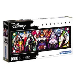 Puzzle panoramico in vetro colorato Disney Villains da 1000 pezzi Clementoni