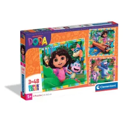 Dora l'esploratrice Jungle Quest Clementoni Puzzle 3x48 pezzi