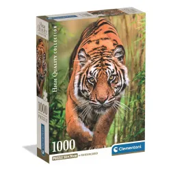 Tiger Hunter's Path Puzzle compatto da 1000 pezzi Clementoni