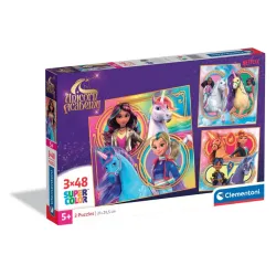 Puzzle Unicorn Academy Riders 3x48 pezzi Clementoni