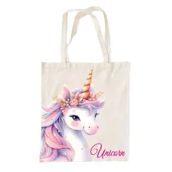 Borsa in tela Unicorn Mystic, borsa shopping 44 cm