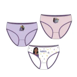 Biancheria intima per bambini Disney Wish Purple, mutandine 3 pezzi/confezione