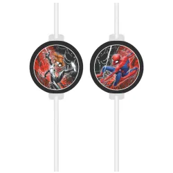 Cannuccia di carta Spiderman World of Webs, set da 4 pezzi FSC