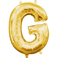 Numero Oro, Palloncino foil lettera mini G dorata 33 cm