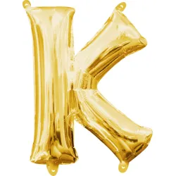 Numero Oro, Palloncino foil lettera mini K oro 33 cm