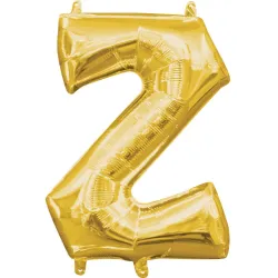 Palloncino foil Numero Oro, Mini Lettera Z Oro 33 cm