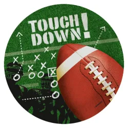 Sport Touchdown Piatto di Carta Football Americano 8 pz 23 cm