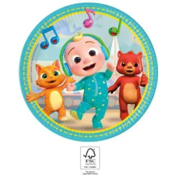 Cocomelon Music set di 8 piatti di carta, 23 cm, FSC