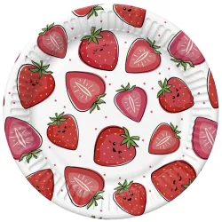 Frutta Fragole Piatto Carta Frutta 8 pz 18 cm