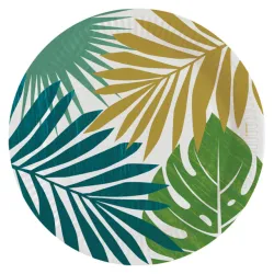 Piatto di carta Key West Leaf 8 pz 23 cm