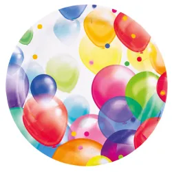 Set di 8 piatti di carta Balloon Balloons, 23 cm