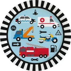On the Road Piatto carta On the road 8 pz 23 cm