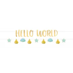Scritta Hello World per neonato 176,8 cm 2 pz