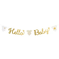 Cartello Ciao Baby Gold 160 cm