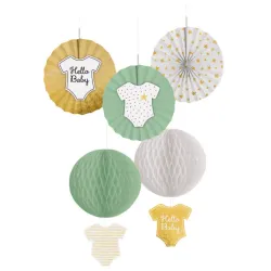 Decorazione da appendere Baby Gold Hello, set da 5