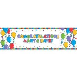 Festeggia la colorata decorazione murale personalizzabile con palloncini 165 cm