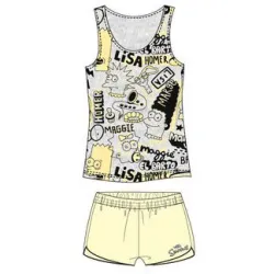 Pigiama corto da donna The Simpsons Giallo S-XL