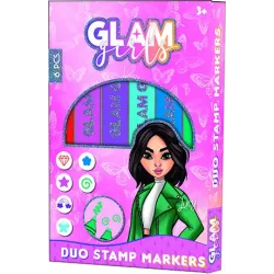Girl Power Glam Girls Lucy set pennarelli e timbri 6 pz