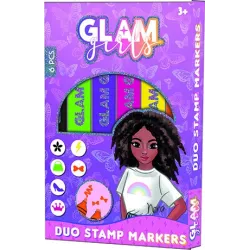 Girl Power Glam Girls Nora set pennarelli e timbri 6 pz